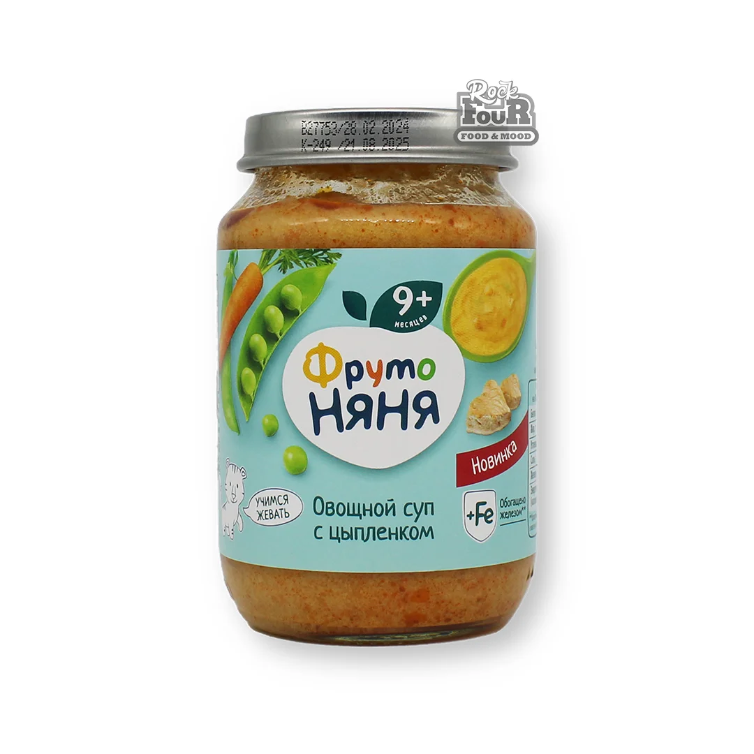 Puree "FrutoNyanya" with poultry and vegetable soup 190g